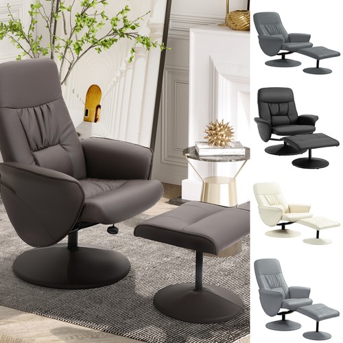 Swivel recliner with - swivel, ottoman