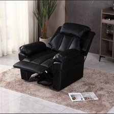 NEW Black Leather Recliner